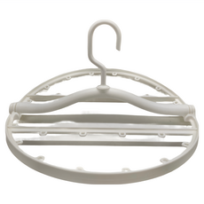 MIKA HOUSE 橘之屋 時尚工藝摺疊曬衣架-2 PP塑料 直徑 33.5cm, 圓形 米白色