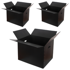 comet 搬家箱子, 黑色, 3個