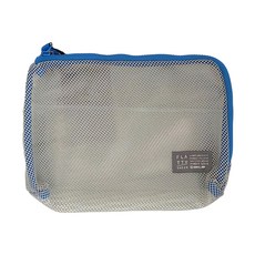 KING JIM FLATTY SHEER 多功能網狀拉鍊袋, M 尺寸, PVC材質, 灰色, 1個