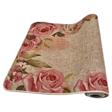 BonBon naturel 纖麻45120踏墊, 120 x 45cm, 玫瑰園