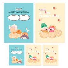 DADA Sosofun 小學低年級日記本 寬行筆記本, 顏色隨機, 5本