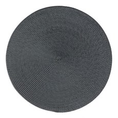 kela 圓形織紋餐墊, 38 x 38cm, 墨灰色, 1個