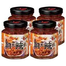 老騾子 蝦米朝天辣椒, 濃烈辣味, 優質蝦米, 多種用途, 105g, 4罐