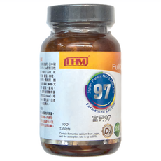 THM 台灣康醫 97加強錠 100錠，含發酵鈣，日本專利，吸收率高達 97%, 1g, 1罐