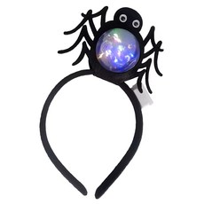 摩達客 COSPLAY派對頭飾 圓球燈頭扣, 萬聖蜘蛛 黑色, 1個
