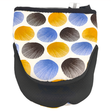 粉彩小兔 印花橡膠隔熱手套 短版 約15x18cm 餐廚烹調用, 顏色隨機, 1包