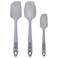 DAILYCHEF 矽膠廚具3件組, 萬用調理匙 + 鍋鏟 + 迷你鍋鏟, 灰色, 1組