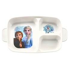YAXELL DISNEY 冰雪奇緣 銀離子塑膠深型三格餐盤, 260 x 155 x 28mm, 1個