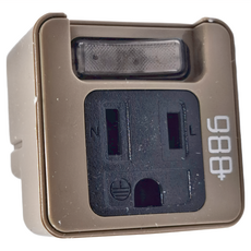 886 極野家 1開1插壁插 防雷擊, 42mm, 奶茶棕, 1個