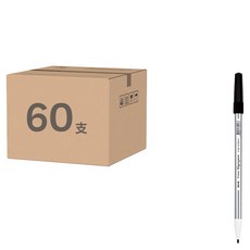 JAVAPEN 能量簽字筆 黑色 書寫流暢/色彩飽和/0.6mm圓筆尖, 60支