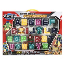 孩子國 ABC字母變形機器人益智玩具 26個, 混色, 1盒