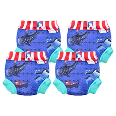 英國Close Pop-in 游泳尿布褲 100%聚酯纖維 表層PU塗層 腰腿束帶設計, L, 4件