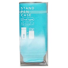 LIHIT LAB. ACTACT 可站立矽膠筆袋 橢圓形, 淺藍色, 1個