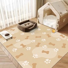 Arbor Home 喬木居家 腳印骨頭 復古花紋 PVC 抹净地墊, 160 x 80cm, 1件