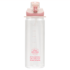 GENKI BEAR 元氣熊 勾勾手 Tritan 運動水壺 BPA FREE 密封防漏, 嫣粉色, 900ml, 1個