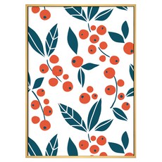 BOLUO GALLERY 菠蘿選畫所 酸甜櫻桃紅 掛畫 APGF3401D, 木色