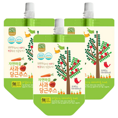 Nature Village 自然村 蘋果紅蘿蔔果汁, 100ml, 韓國生產, 無糖無色素, 專為孩子著想, 3包