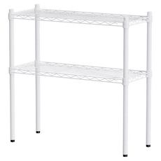 dayneeds 日需百備 輕型 烤漆架 鐵力士架 收納層架 鞋架 展示架 鐵架, 白色, 2層