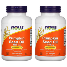 Now 南瓜籽油 1000mg 冷壓榨取, 100顆, 2罐