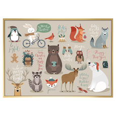 波羅選畫所 主題選畫 兒童房掛畫 森林小動物的祝福, 金色