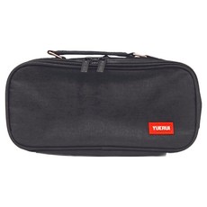 YUERUI 大容量分層帆布筆袋 黑色 (24*7*11cm), 1個