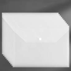 臻林嚴選 資料夾 按扣文件袋 (透明) 聚丙烯材質, 32 x 23cm, 10個