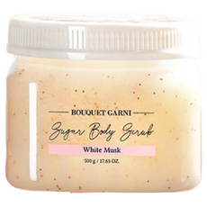 BOUQUET GARNI 身體磨砂膏 White Musk, 細微顆粒糖, 4種植物萃取物, 500g, 5罐