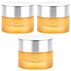 PETITFEE 沙棘油晚安唇膜, 6種植物精油複合, 維他命E和乳木果油, 1罐, 3罐