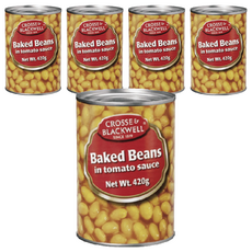 CROSSE&BLACKWELL 茄汁焗豆 420g, 英式早餐經典菜色, 英國原裝進口, 5罐
