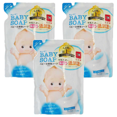 COW STYLE 牛乳石鹼 嬰幼兒全身泡泡沐浴乳補充包 無香, 350ml, 3包