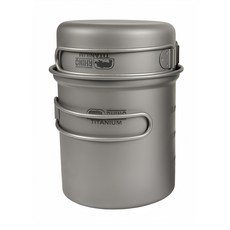 RHINO 犀牛 鈦合金鍋 KT-86 0.75L 鈦合金材質 質輕 高強度 附收納袋, 灰色, 1個