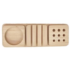 豆腐積木S 文具收納盤 26.4x9x2cm, 原木色, 1個