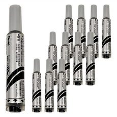 Pentel 飛龍文具 MAXIFLO 直液後壓白板筆, 黑色, 12支