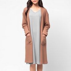 CARET Cozy Snit 女款針織外套 - Cozy Lounge Wear, 秋冬季休閒服裝, Free Size, 摩卡棕