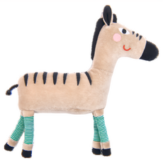 Moulin Roty 袖珍動物系列 填充玩具 21 x 20 x 5cm, 21cm, 穿襪子的斑馬, 1個