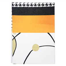 DIAN DIAN 抽象現代風千鳥格撞色桌巾 PVC紗線布, 140 x 140cm, 灰橘撞色, 1個