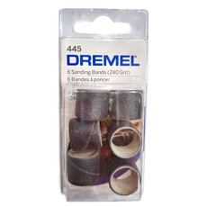 DREMEL 精美 12.7mm砂布套 #445 240 Grit 6入, 1組