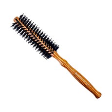 FAWEIO 髮葳鵝 鬃毛圓梳10排 小 SM-1603-1 仿花梨葫蘆 直捲兩用, 1支, 棕色