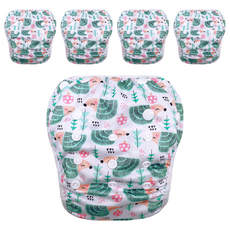 我家寶貝 嬰幼童調節式內褲型泳褲 刺蝟, 0-3歲, 5件