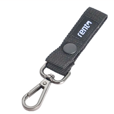 rento 鋅合金多功能掛勾, 360° 旋轉, 最大耐重約30Kg, 產品尺寸長160mm 寬20mm, 黑色, 1個