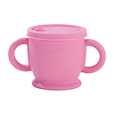 baby mambo 蔓葆 兒童兩用矽膠水杯, 300ml, 適用於6個月以上嬰幼兒, 粉紅色, 1個