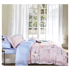 貝淇小舖 40支100%純天絲鋪棉床罩七件組, 加大, 花與星空