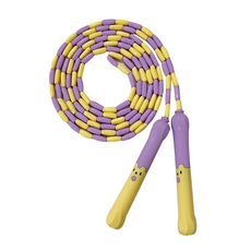 OMG 兒童初學竹節跳繩 初學專用可調節跳繩, 茉莉黃紫, 1個