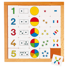 Educo數字分組卡片遊戲 Set, 木製玩具, 4歲以上適用, 1組, multi-color