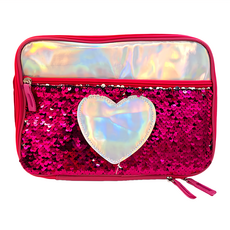 閃亮亮片保溫保冷加厚萬用袋, 紅愛心, 1個