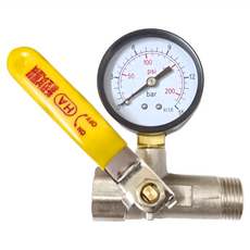 4分試水壓力錶 4分外牙 + 4分內牙, 1個