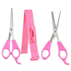 蕉蕉購物 瀏海修剪3件組, 顏色隨機, 附水平儀瀏海夾, 不鏽鋼刀片, 1組