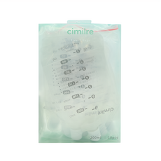 cimilre 馨乃樂 多功能拋棄式奶瓶 儲乳袋 10入 Set, 集乳儲乳哺乳一次搞定 適用於貝瑞克, Transparent, 1盒