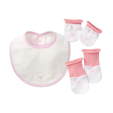 Fees BEBE 圍兜禮盒組, 粉色, 1盒