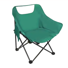 戶外露營便攜折疊月亮椅 附收納袋 1.7kg, 湖水綠, 1個